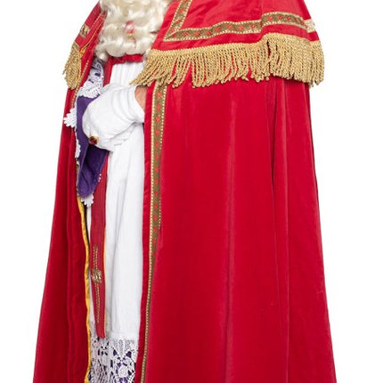 Sinterklaaspak Katoen Fluweel 4 delig van Haza Witbaard koop je bij Partywinkel