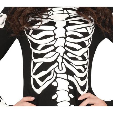 Skelet Halloween Jurk Dames Zwart Rood van Fiestas Guirca koop je bij Partywinkel