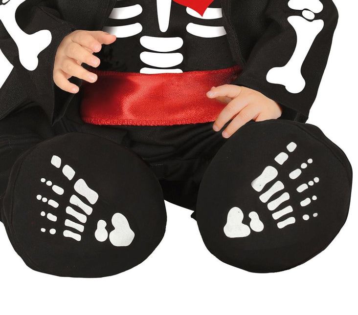 Skelet Halloween Kostuum Baby rode strik van Fiestas Guirca koop je bij Partywinkel
