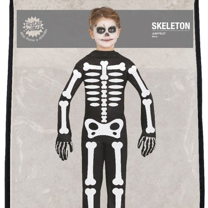 Skelet Halloween Kostuum Kind Wit Zwart van Fiestas Guirca koop je bij Partywinkel