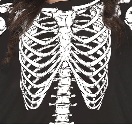 Skelet Halloween Poncho Dames van Fiestas Guirca koop je bij Partywinkel