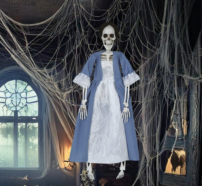 Skelet Hangdecoratie Met Jurk 40cm van Fiestas Guirca koop je bij Partywinkel