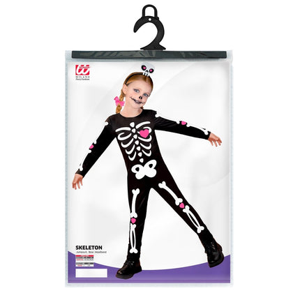 Skelet Jumpsuit Zwart Wit Meisje van Widmann koop je bij Partywinkel