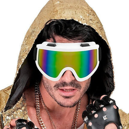 Ski Bril 80s Wit van Widmann koop je bij Partywinkel