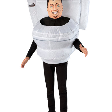 Skibidi Opblaasbaar Toilet Kostuum Kind