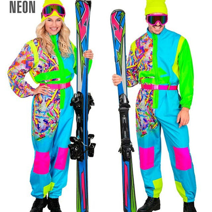 Skier/Snowboarder Lichtblauw/Groen Dames Heren van Widmann koop je bij Partywinkel