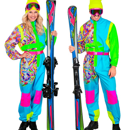 Skier/Snowboarder Lichtblauw/Groen Dames Heren van Widmann koop je bij Partywinkel