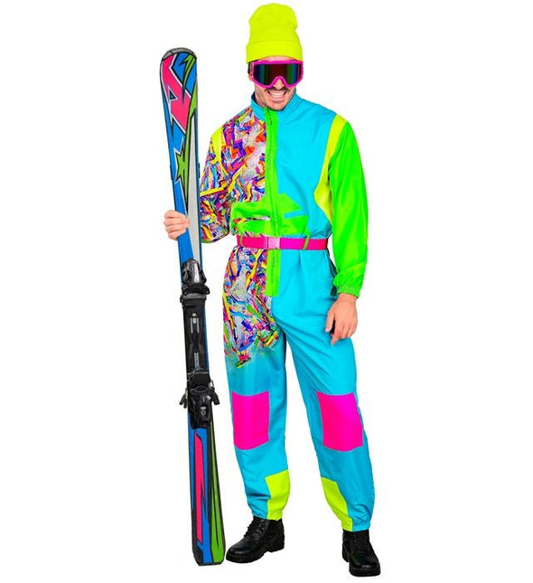 Skier/Snowboarder Lichtblauw/Groen Dames Heren van Widmann koop je bij Partywinkel