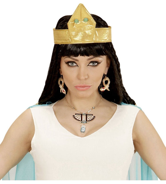 Slang Oorbellen Goud Rode Ogen van Widmann koop je bij Partywinkel