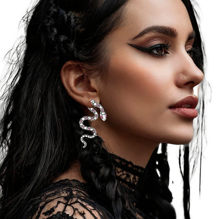 Slang Oorbellen Zilver 6cm van Fiestas Guirca koop je bij Partywinkel