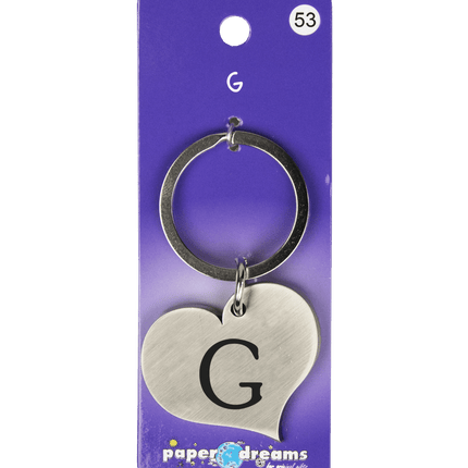 Sleutelhanger G 10cm van Paper Dreams koop je bij Partywinkel