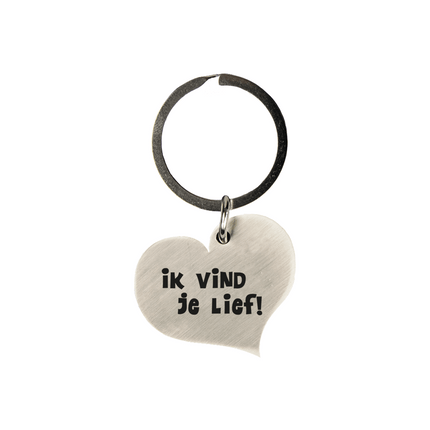 Sleutelhanger Ik Vind Je Lief 10cm van Paper Dreams koop je bij Partywinkel