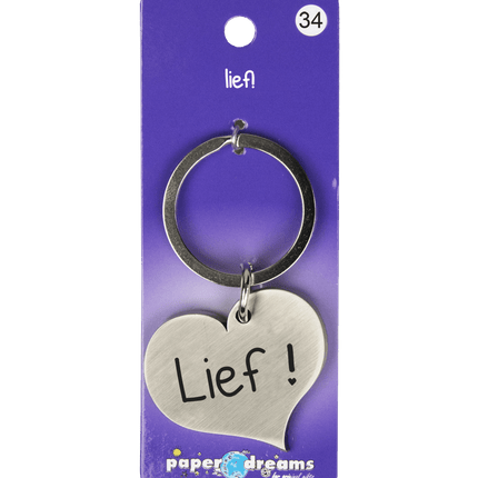 Sleutelhanger Lief 10cm van Paper Dreams koop je bij Partywinkel