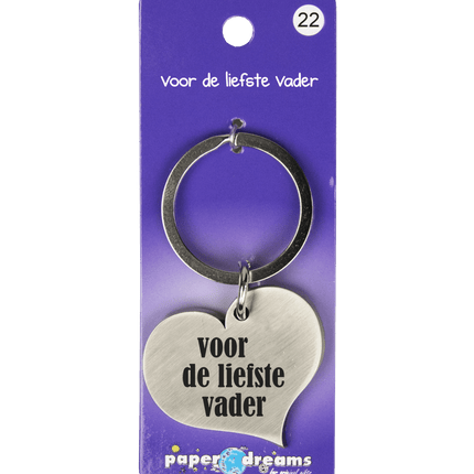 Sleutelhanger Liefste Vader 10cm van Paper Dreams koop je bij Partywinkel