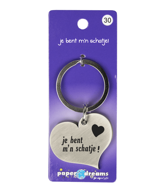 Sleutelhanger M'N Schatje 10cm van Paper Dreams koop je bij Partywinkel