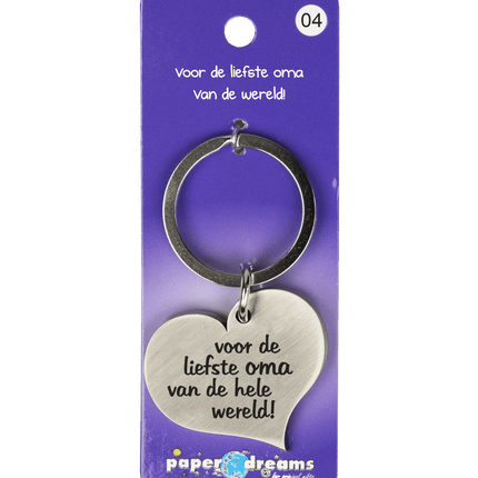 Sleutelhanger Oma 10cm van Paper Dreams koop je bij Partywinkel