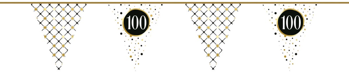 Slinger 100 Jaar Goud Zwart 6m van Haza Witbaard koop je bij Partywinkel