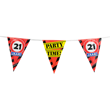 Slingers 21 jaar Verkeersbord 10m van Paper Dreams koop je bij Partywinkel