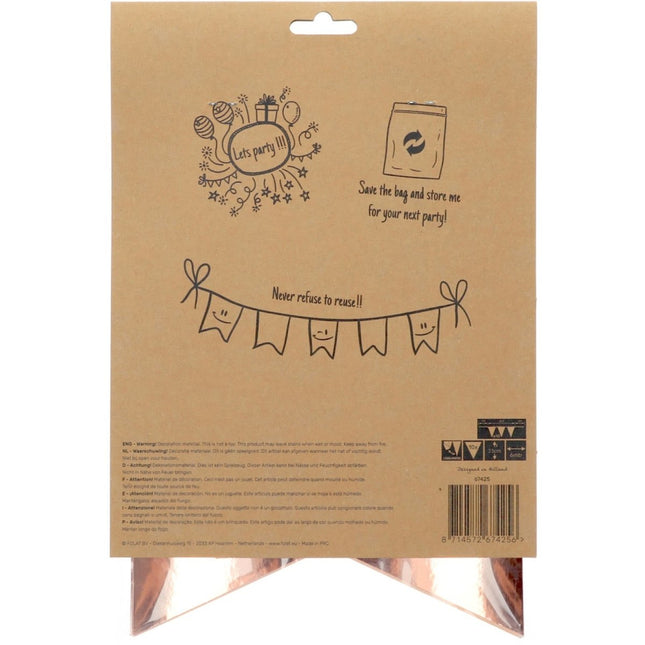 Slingers 25 Jaar Rose Goud 6m van Folat koop je bij Partywinkel