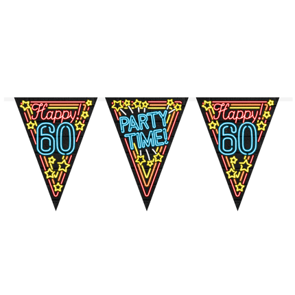 Slingers 60 Jaar Neon 10m van Paper Dreams koop je bij Partywinkel