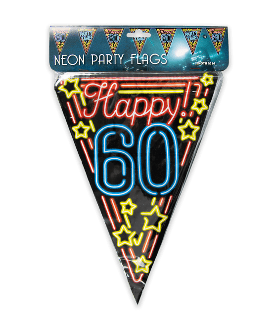 Slingers 60 Jaar Neon 10m van Paper Dreams koop je bij Partywinkel
