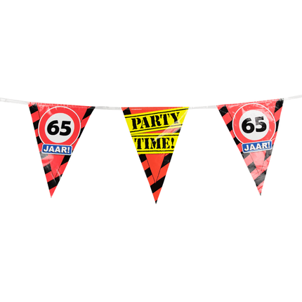 Slingers 65 jaar Verkeersbord 10m van Paper Dreams koop je bij Partywinkel