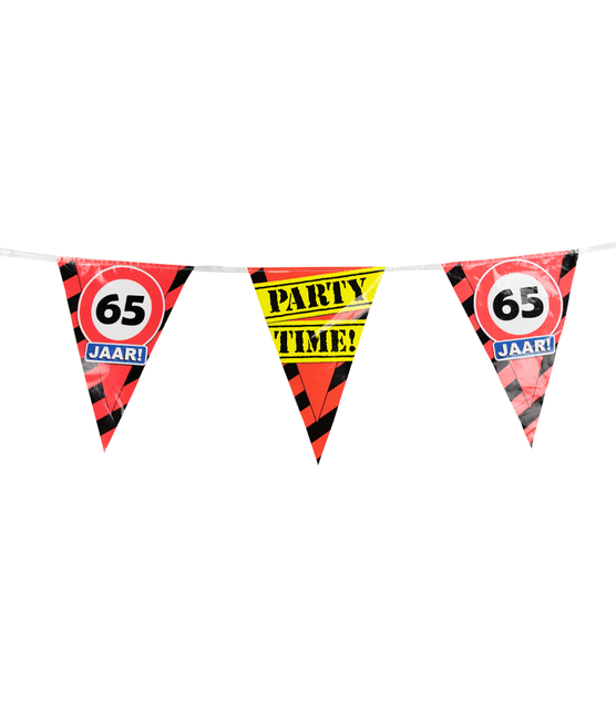 Slingers 65 jaar Verkeersbord 10m van Paper Dreams koop je bij Partywinkel