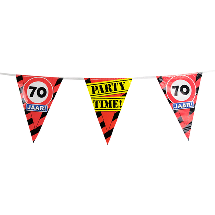 Slingers 70 jaar Verkeersbord 10m van Paper Dreams koop je bij Partywinkel