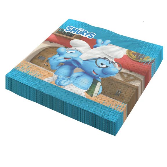 Smurfen Servetten 33cm 20st van VDV Benefit koop je bij Partywinkel