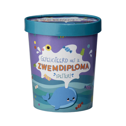 Snoepbakje Zwemdiploma 12cm van Paper Dreams koop je bij Partywinkel