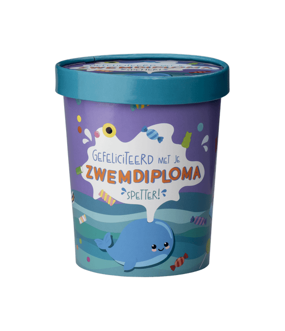 Snoepbakje Zwemdiploma 12cm van Paper Dreams koop je bij Partywinkel