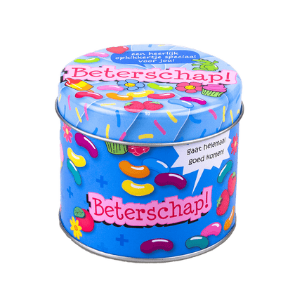 Snoepblik Beterschap 9cm van Paper Dreams koop je bij Partywinkel