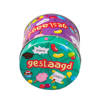 Snoepblik Geslaagd School 9cm van Paper Dreams koop je bij Partywinkel