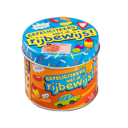 Snoepblik Rijbewijs 9cm van Paper Dreams koop je bij Partywinkel
