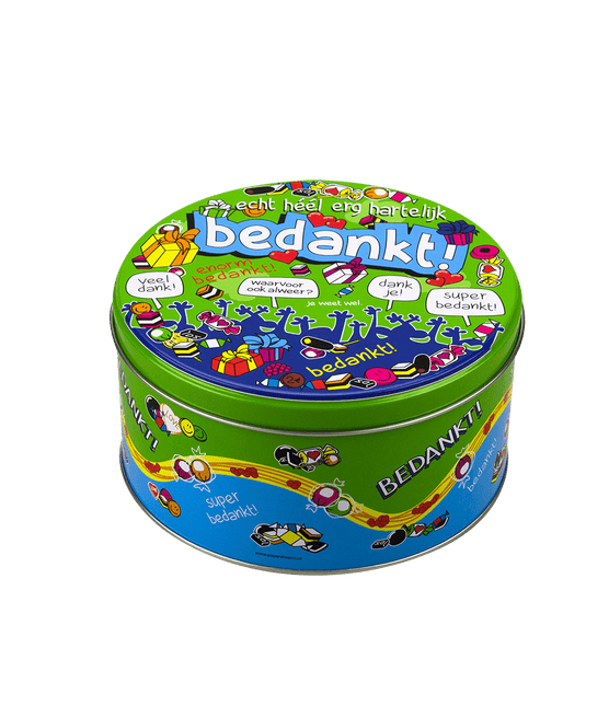 Snoeptrommel Bedankt 14cm van Paper Dreams koop je bij Partywinkel