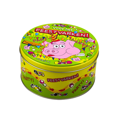 Snoeptrommel Feestvarken 14cm van Paper Dreams koop je bij Partywinkel