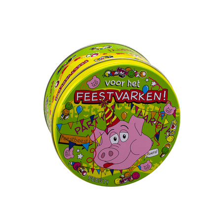 Snoeptrommel Feestvarken 14cm van Paper Dreams koop je bij Partywinkel