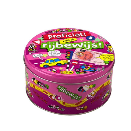 Snoeptrommel Geslaagd Rijbewijs 14cm van Paper Dreams koop je bij Partywinkel