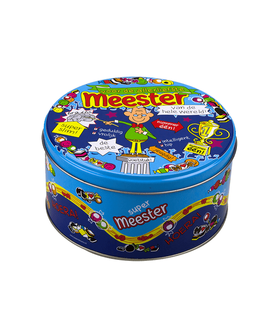 Snoeptrommel Meester 14cm van Paper Dreams koop je bij Partywinkel