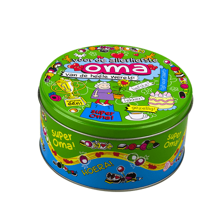 Snoeptrommel Oma 14cm van Paper Dreams koop je bij Partywinkel