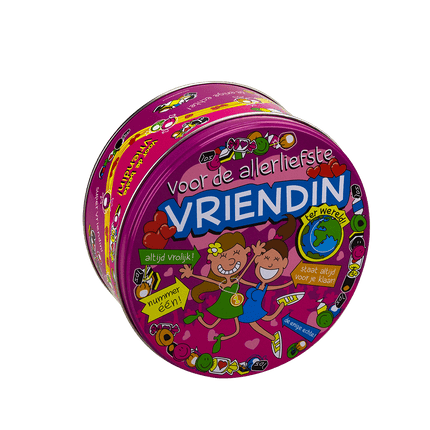 Snoeptrommel Vriendin 14cm van Paper Dreams koop je bij Partywinkel