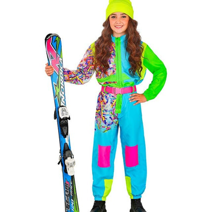 Snowboarder Azuur - Groen Kind Uni voor jongens en meisjes van Widmann koop je bij Partywinkel