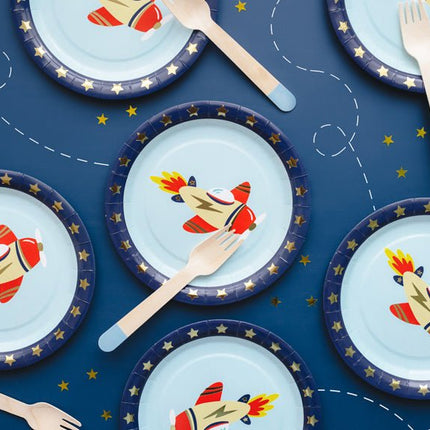 Space Borden 18cm 6st van Partydeco koop je bij Partywinkel