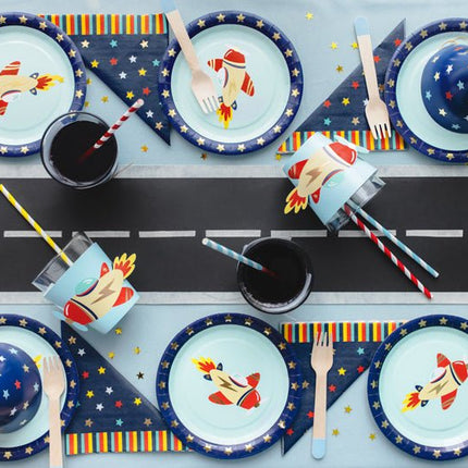 Space Borden 18cm 6st van Partydeco koop je bij Partywinkel