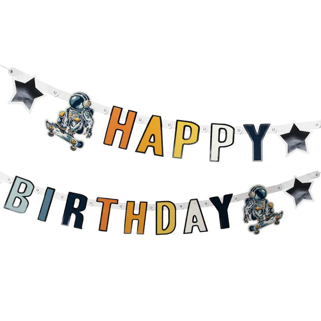 Space Party Letterslinger Happy Birthday 2,5m van Boland koop je bij Partywinkel
