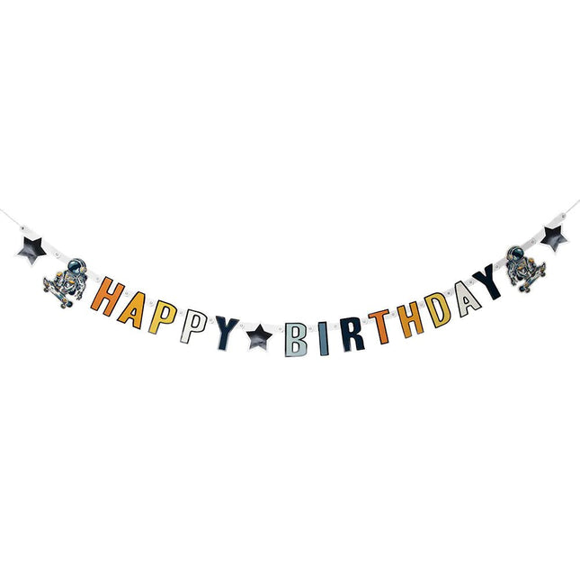 Space Party Letterslinger Happy Birthday 2,5m van Boland koop je bij Partywinkel