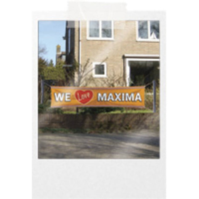 Spandoek We Love Maxima 180x40cm van Folat koop je bij Partywinkel