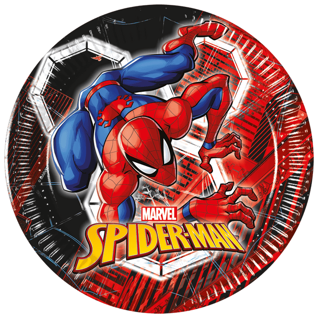 Spiderman Borden 20cm 8st van Procos koop je bij Partywinkel