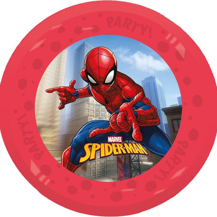 Spiderman Borden Herbruikbaar 21cm 4st van Procos koop je bij Partywinkel