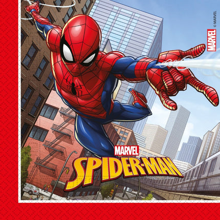 Spiderman Servetten 33cm 20st van Procos koop je bij Partywinkel